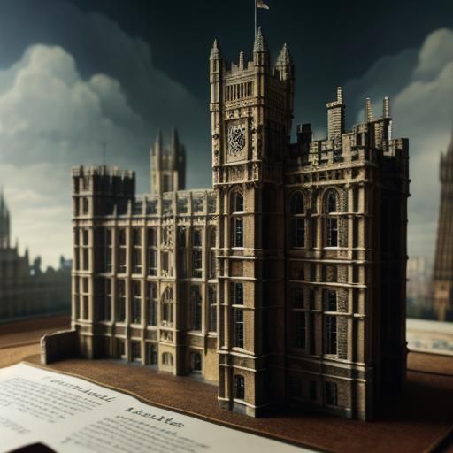 England Pop-Up Book: Intricate Hyperrealistic Detail