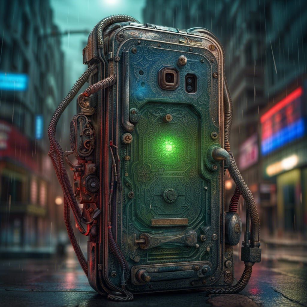 Biomechanical Man-Mobile Hybrid in Atmospheric Cityscape