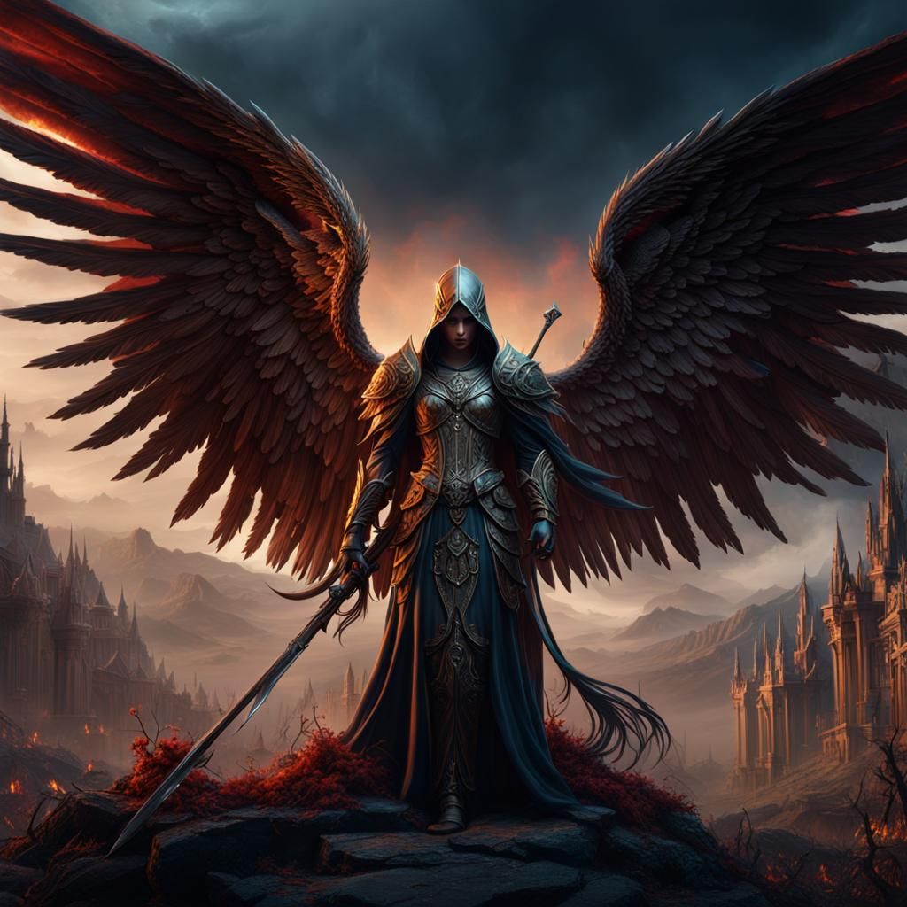 Angel of Death in Detailed Matte Painting
