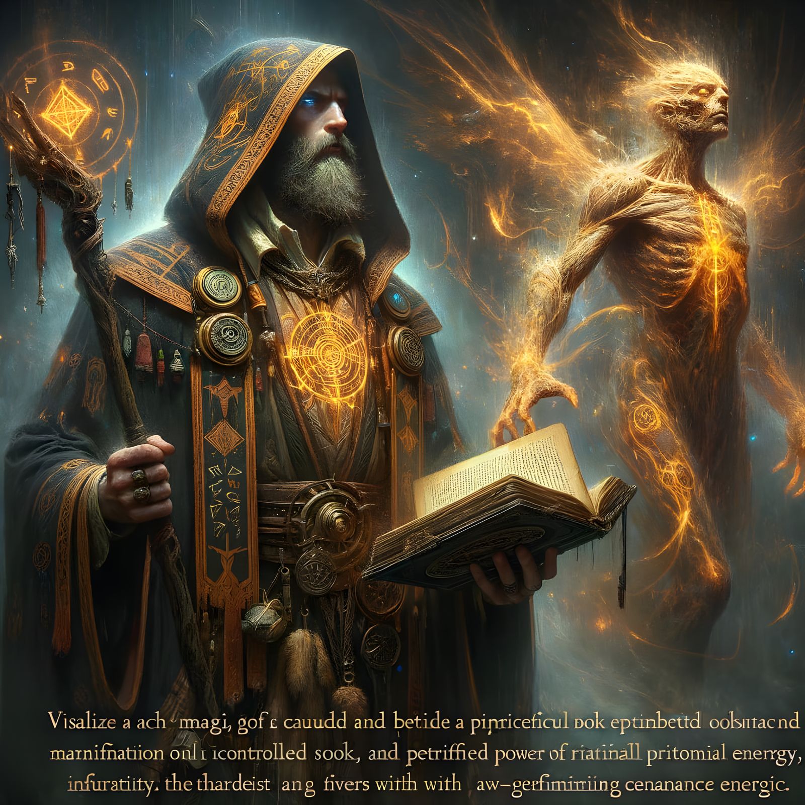 Archmagi Wielding Primal Magic Staff