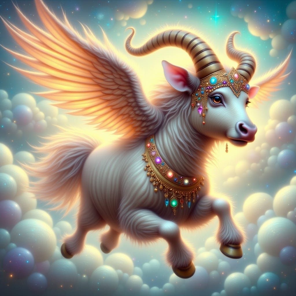 Wind Fairy in Flight with Fantasy Glow