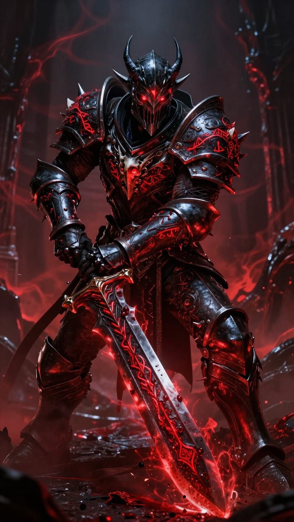 Blood Elf Death Knight in Epic Cinematic Concept Art