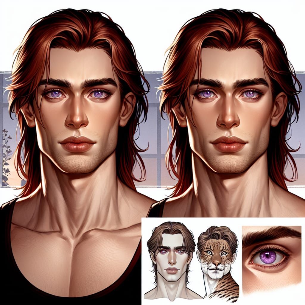 Auburn Haired Wereleopard Character Portrait