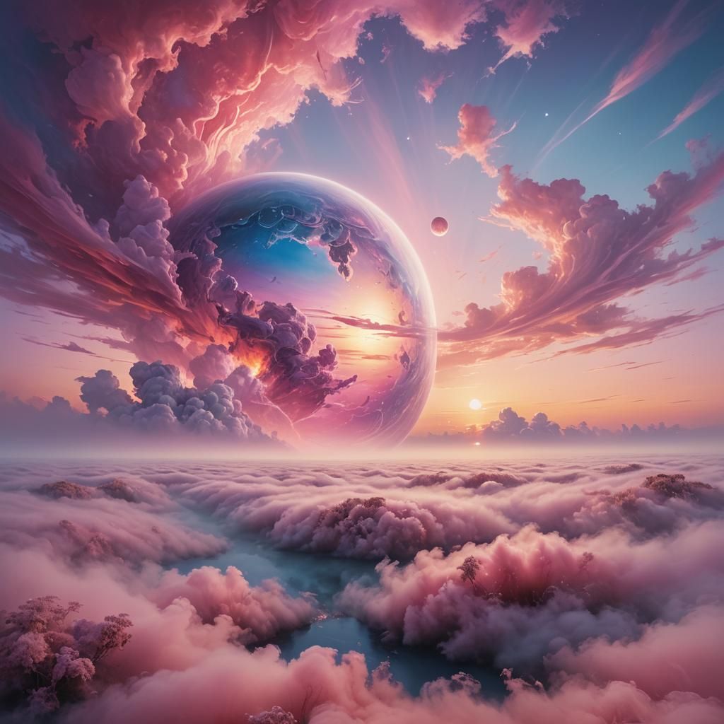 Luminescent Planet Rising: Surreal Macro Photography