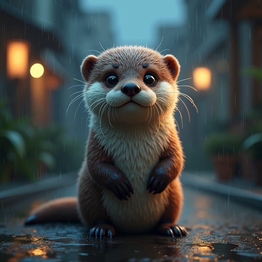 Rainy Day Otter - Flux Edition