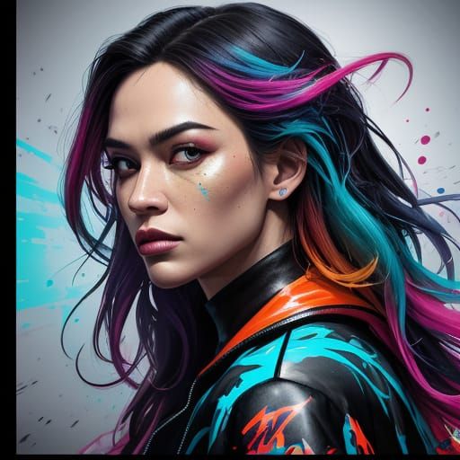 Vibrant Splash Art Movie Posters with Neon Lighting