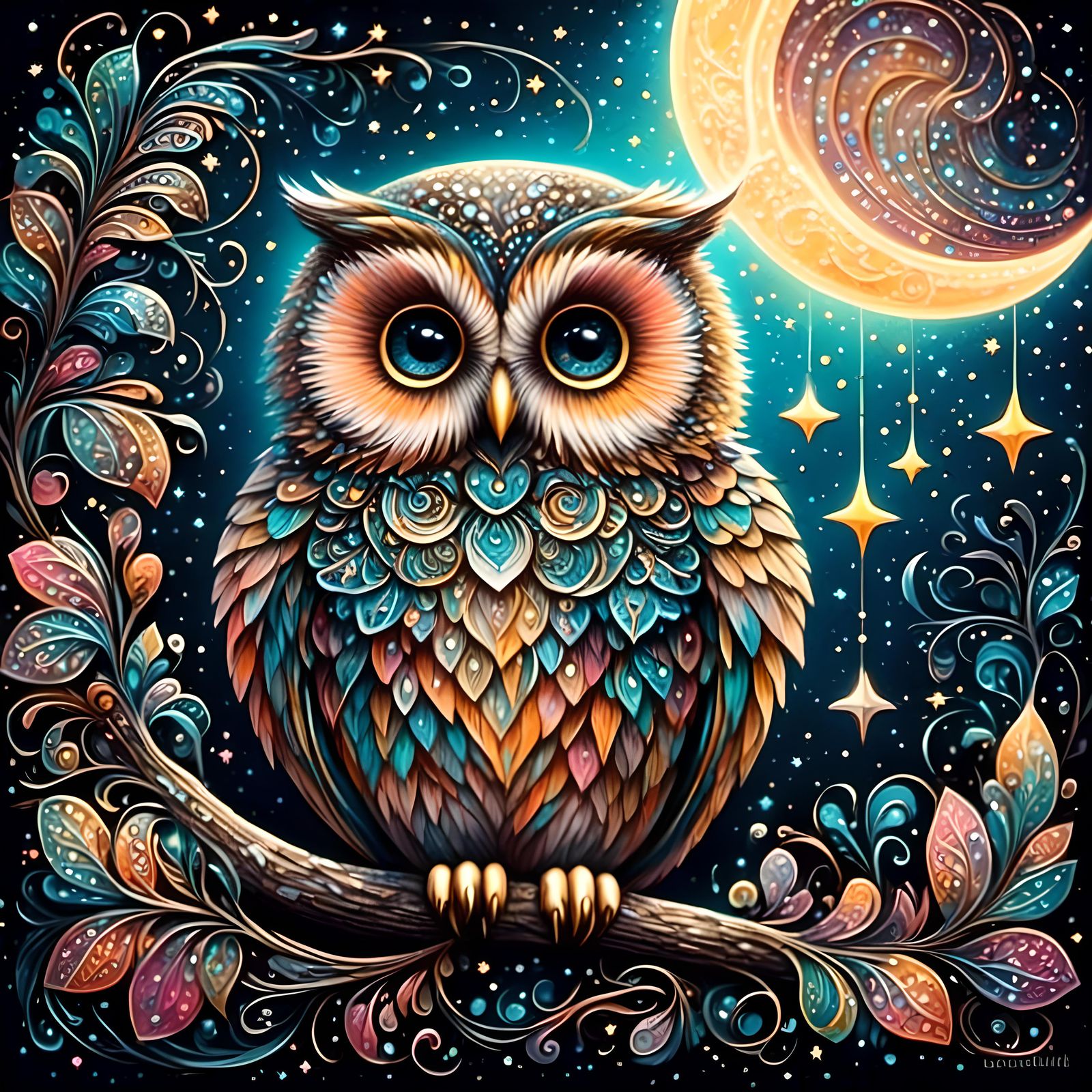Colorful Owl Cuteness