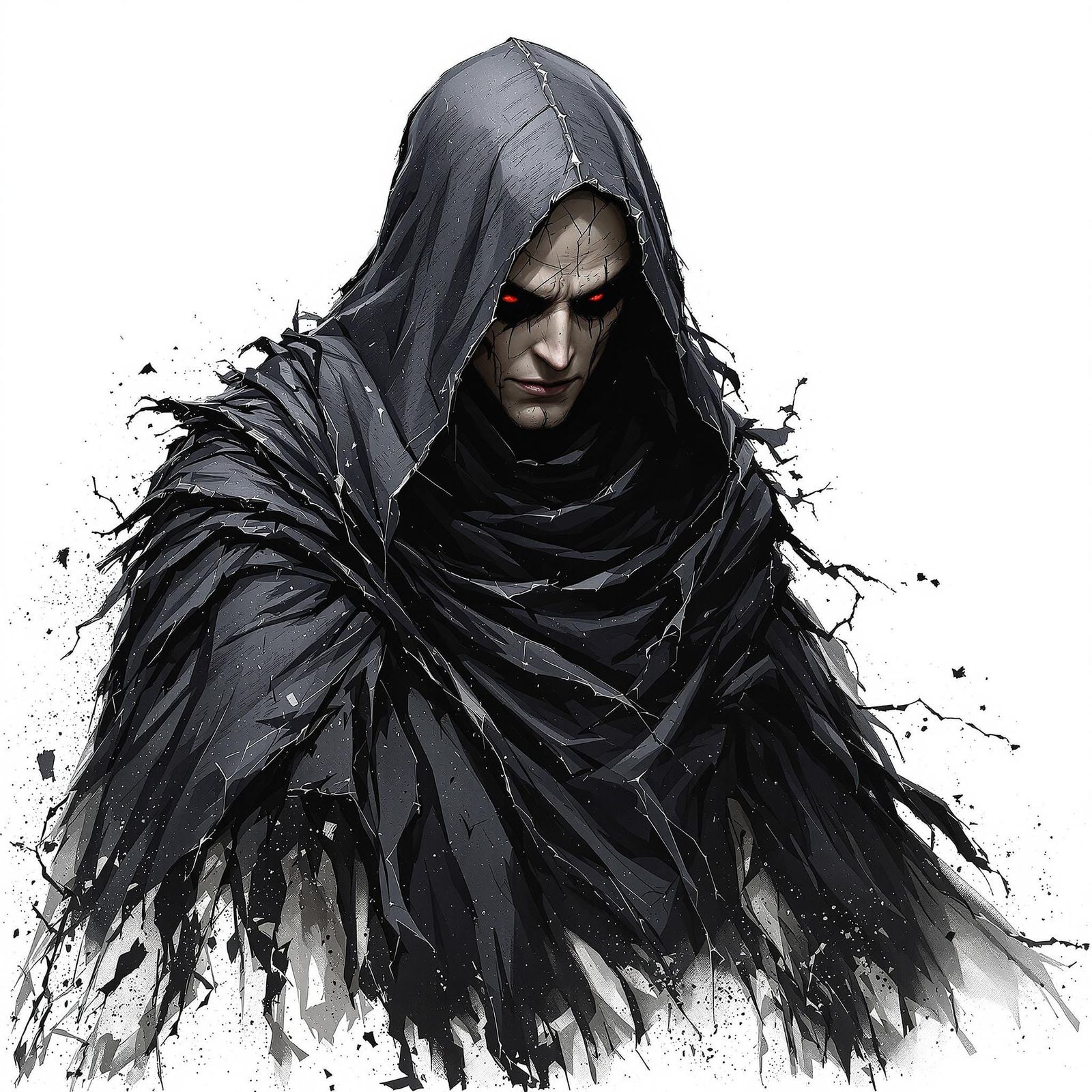 Dark Knight Figure in Tattered Cloak