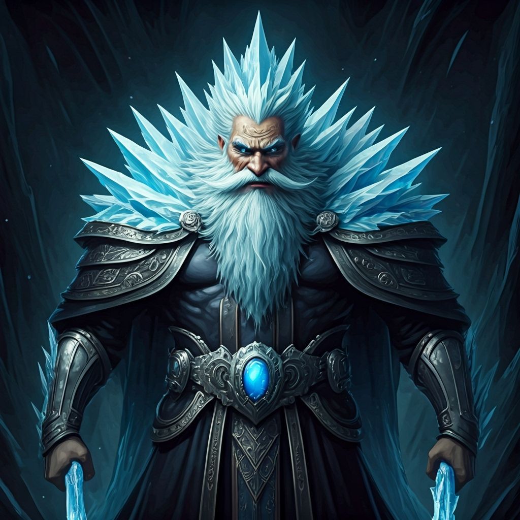 Icy Warrior Mage Casting Protective Spell