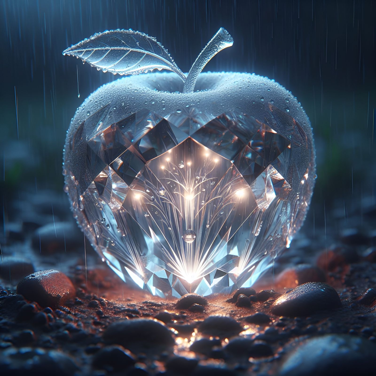 FiberOptic Crystal Apple