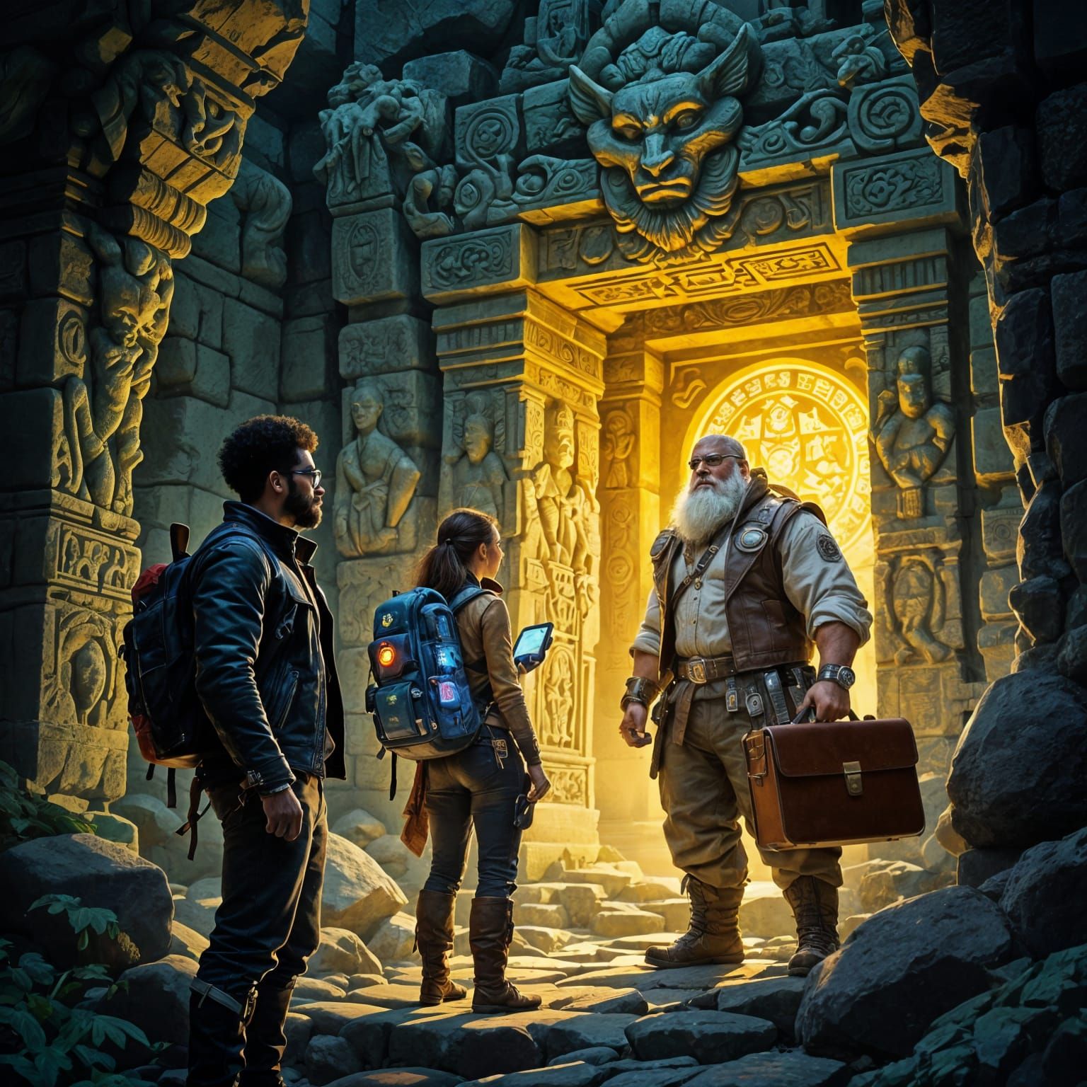 Preparing to enter the mysterious ruins...