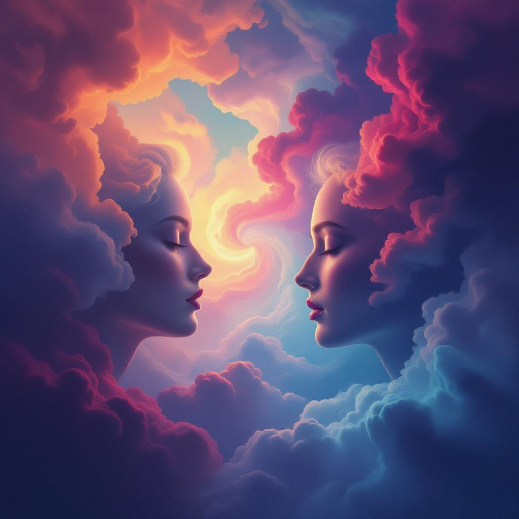 Faces in the Sky: A Surreal Cloudscape