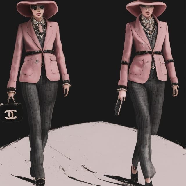Chanel Runway: Hyperrealistic Fashion in Digital Art