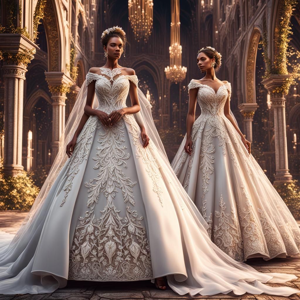 Fantastical Wedding Dresses in Detailed Matte Painting