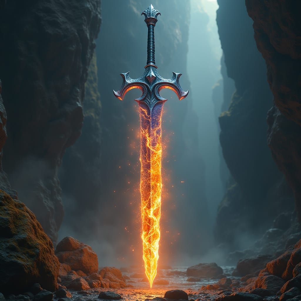 Primordial Double-Bladed Sword in Ancestral Sanctuary