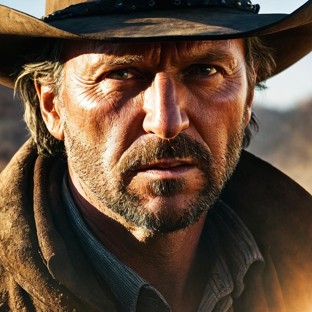 Cowboy Portrait in Golden Hour Light