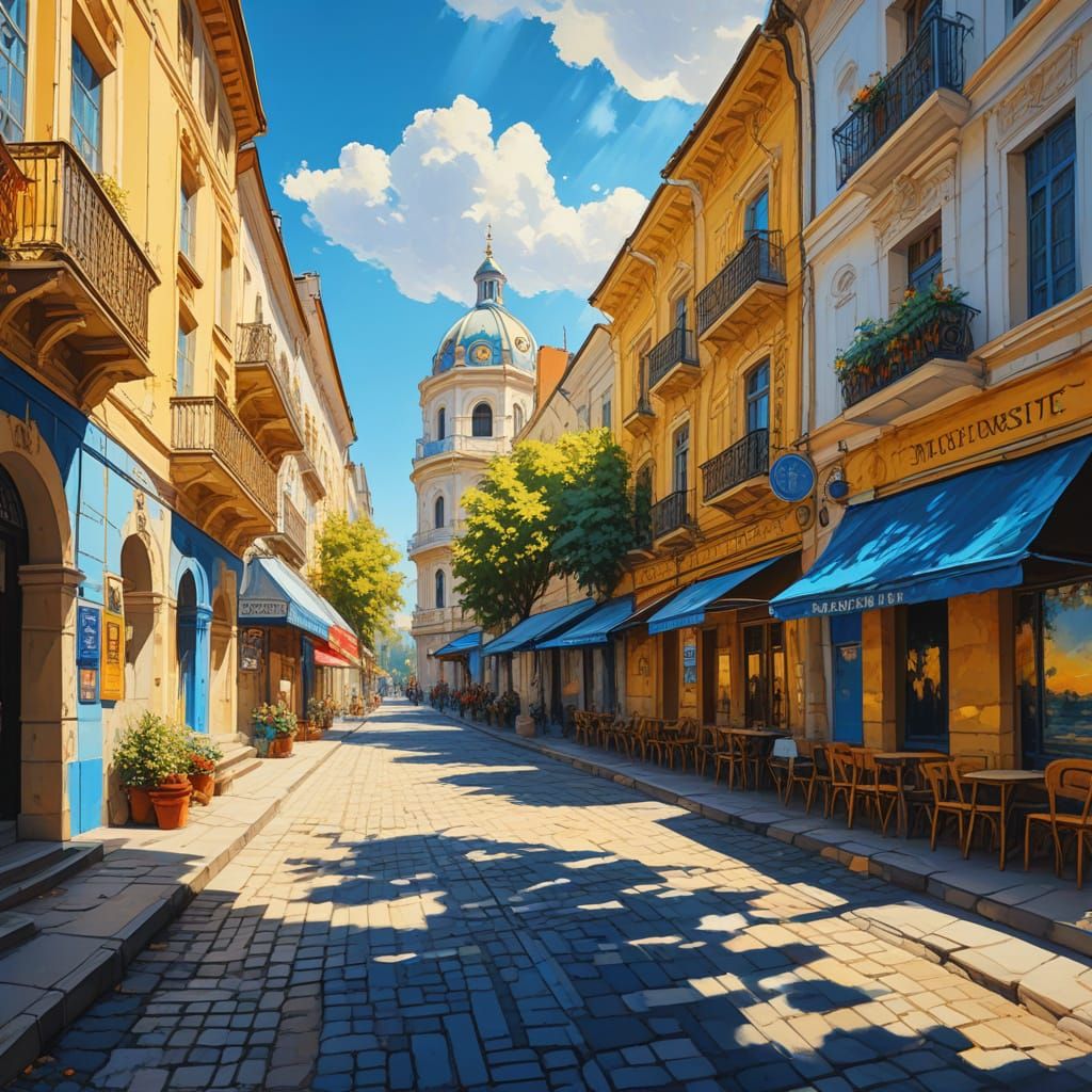 Varna Cityscape in Epic Impressionist Style