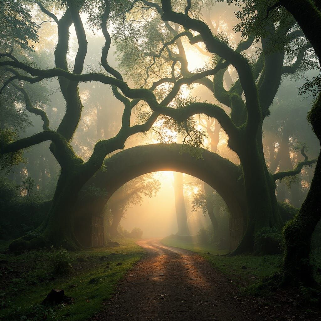 Misty Forest Landscape