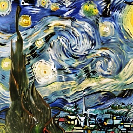 AI Interpretation of Van Gogh Landscape