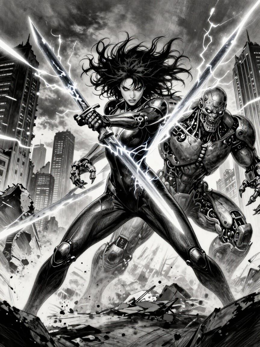 Tempest's Lightning Duel with Bio-Mech Beast