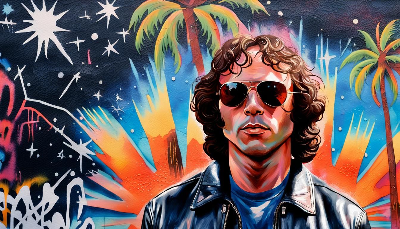 Jim Morrison in South LA: Graffiti Street Art