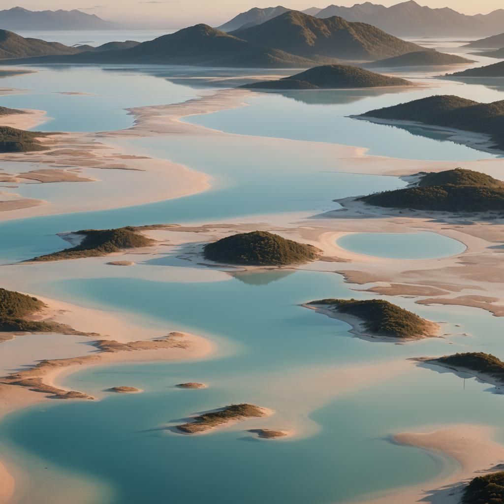 Hill Inlet Tranquil Morning: Fantasy Matte Painting