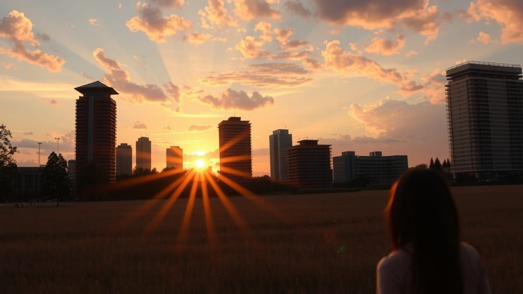 AI-Generated Scene at Golden Hour