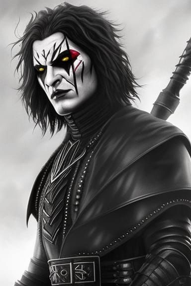 The Crow as Human Revenant in Detailed Digital Art