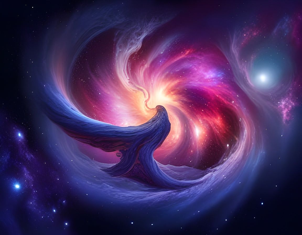 Plasma Nebulae and Galaxies in Hyperrealistic Style