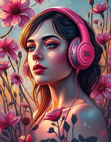 Female Character in Virtual Universe, Impressionist Digital ...