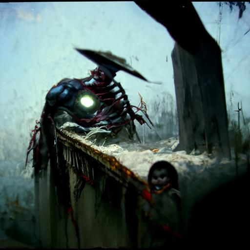 Sinister Aztec God of Cold, in Fantasy Art Style