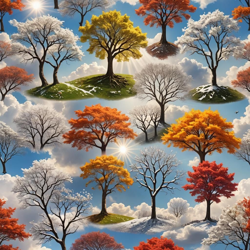 Four Seasons Tree in Divine Sunshine
