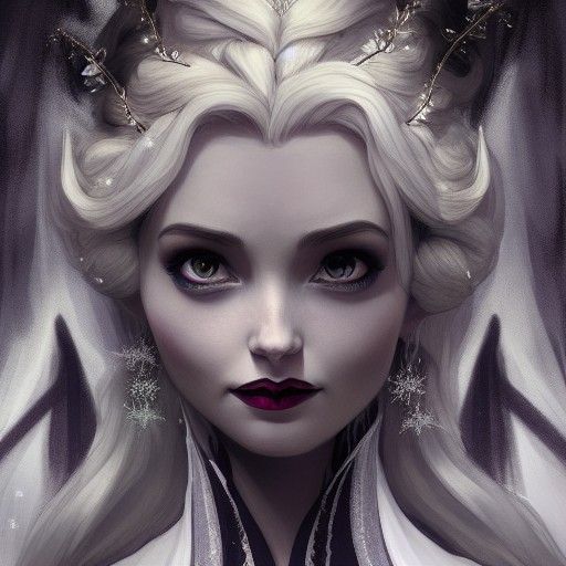 Gothic Victorian Queen Elsa Portrait