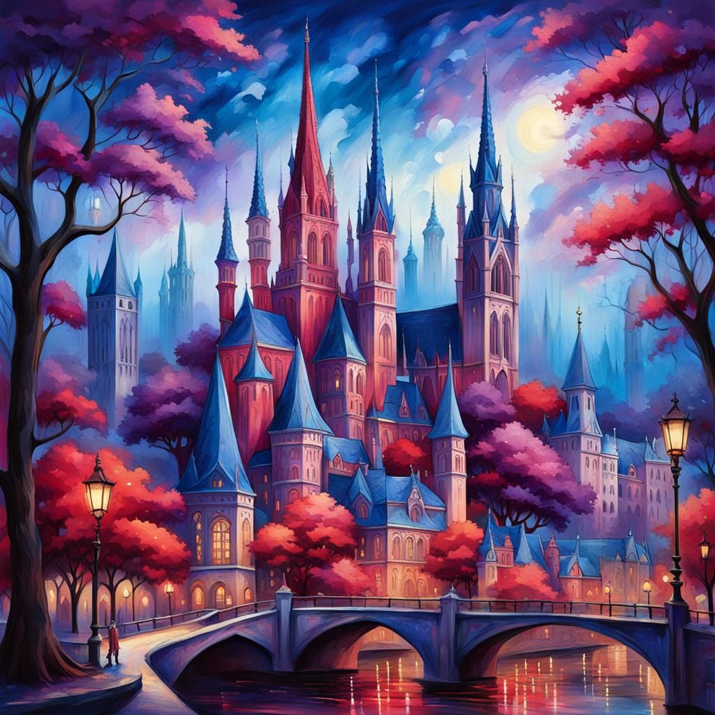 Pastel colours, Red, Blue, Purple