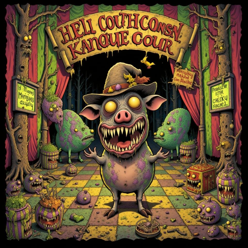 Checkers Board Game AI Art