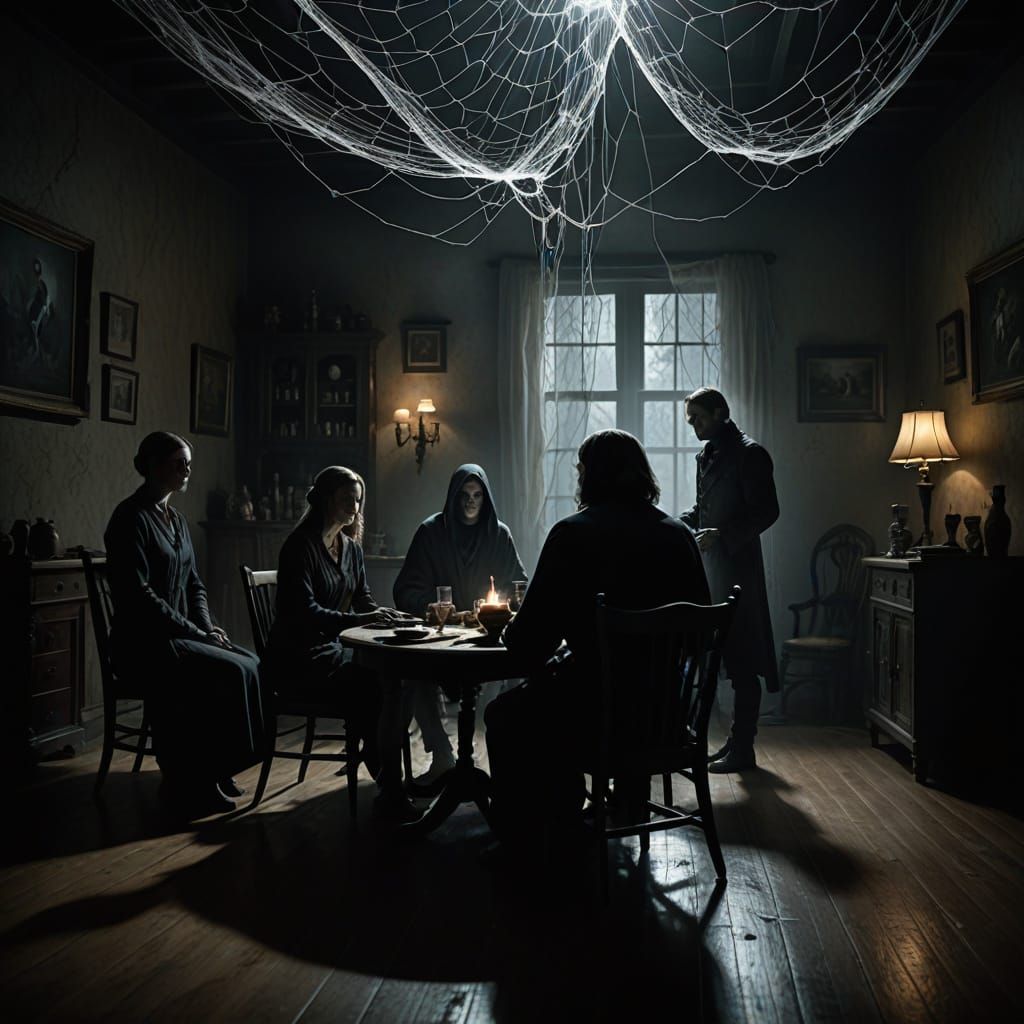 Ethereal Gathering in a Haunted Mansion
