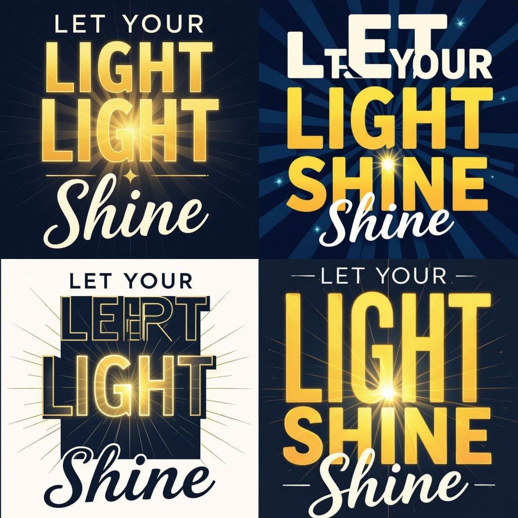 Inspirational Typography Poster: Let Your Light Shine