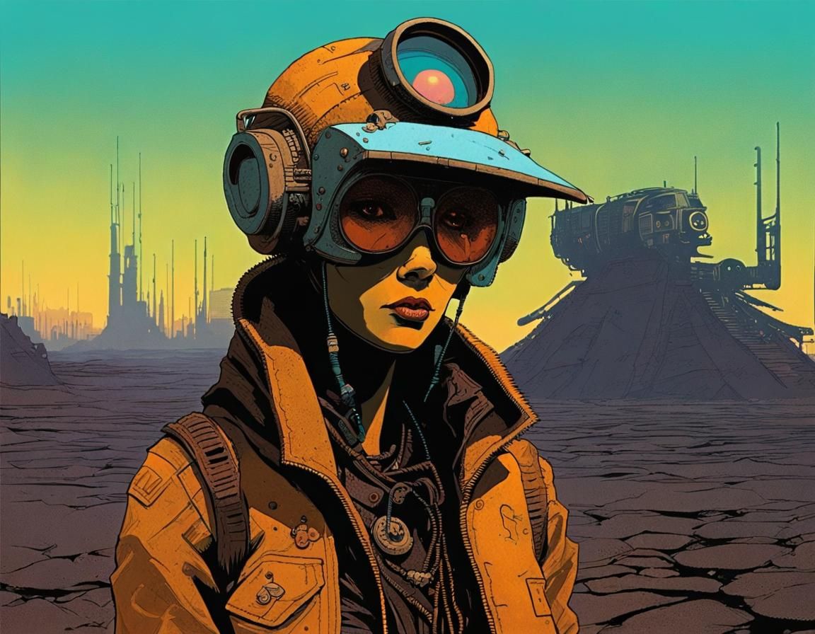 Wasteland Scavenger with Cyberpunk Visor