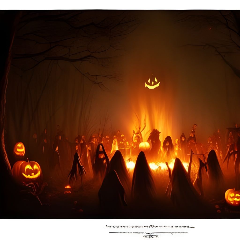 Spectacular Halloween Witches' Sabbath Scene