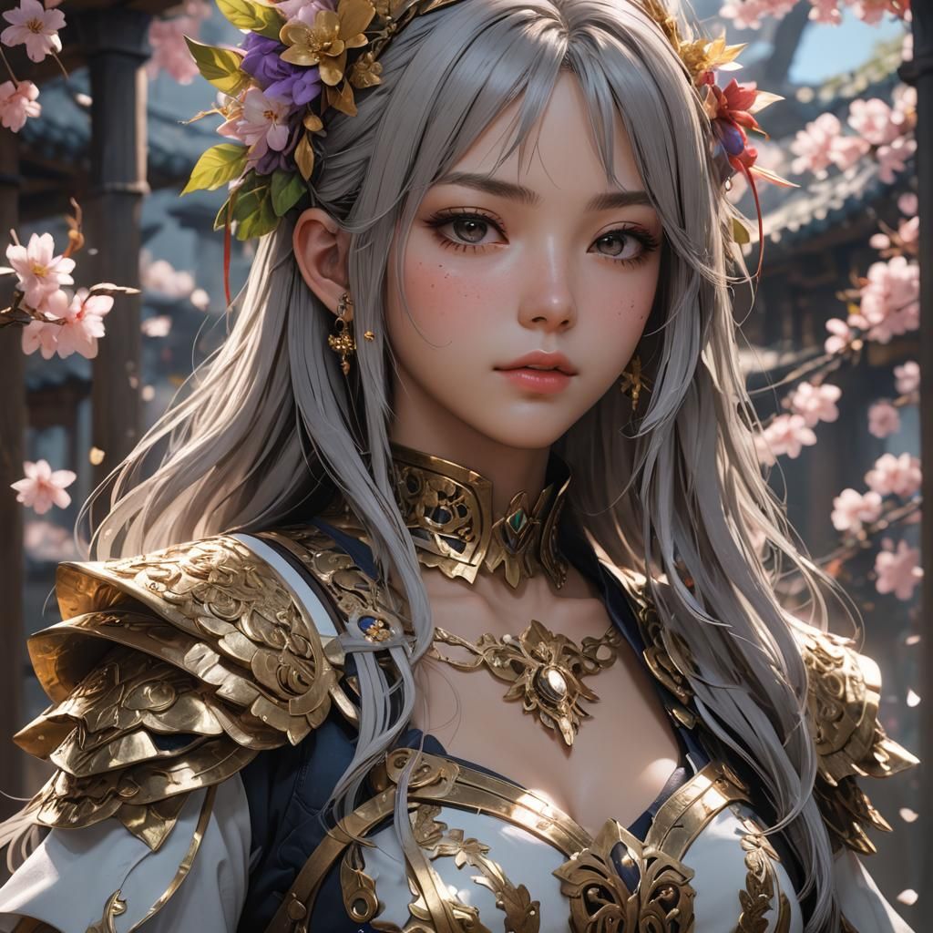 Anime Girl in Detailed 3D Art Style