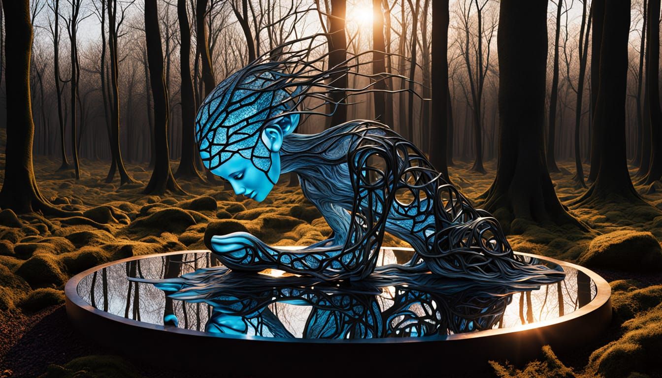 Surreal Fragmented Sculpture in Bio Art Style