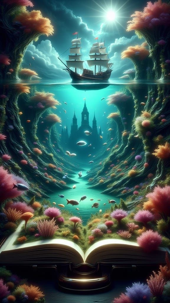 Fairy Tale Fantasy Swirling from Storybook Page