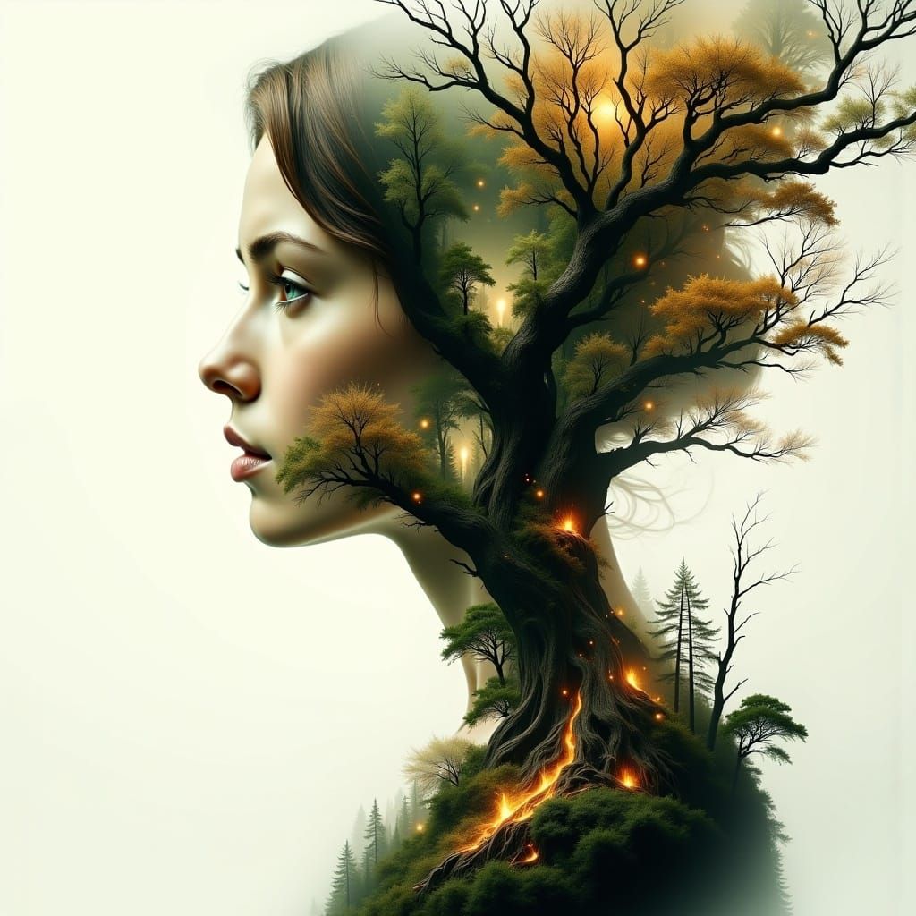 Double Exposure: Tree of Life and Eve