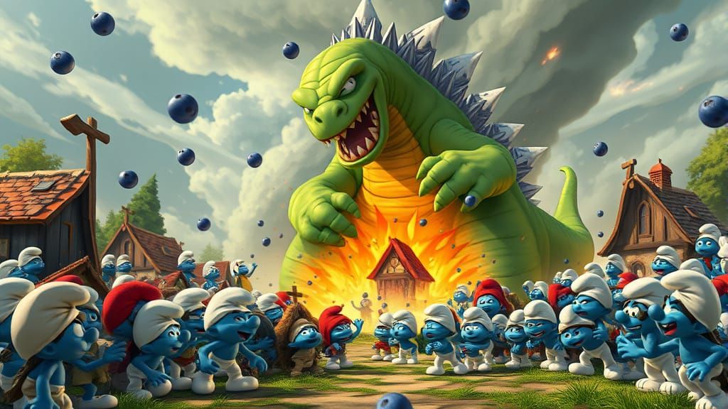 Godzilla vs Smurfs: Pixar-Style Comedy Carnage