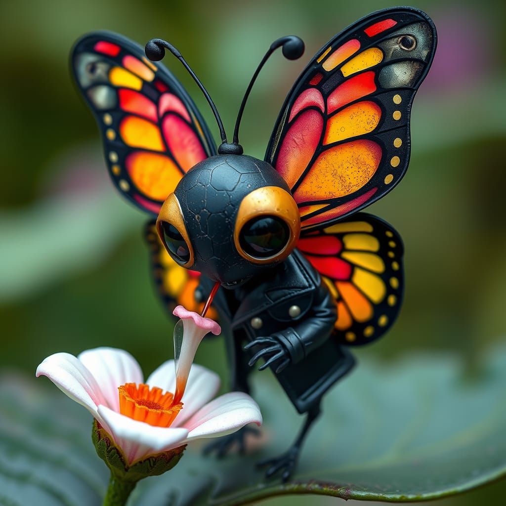 Gothic Butterfly's Plastic Flower Confusion