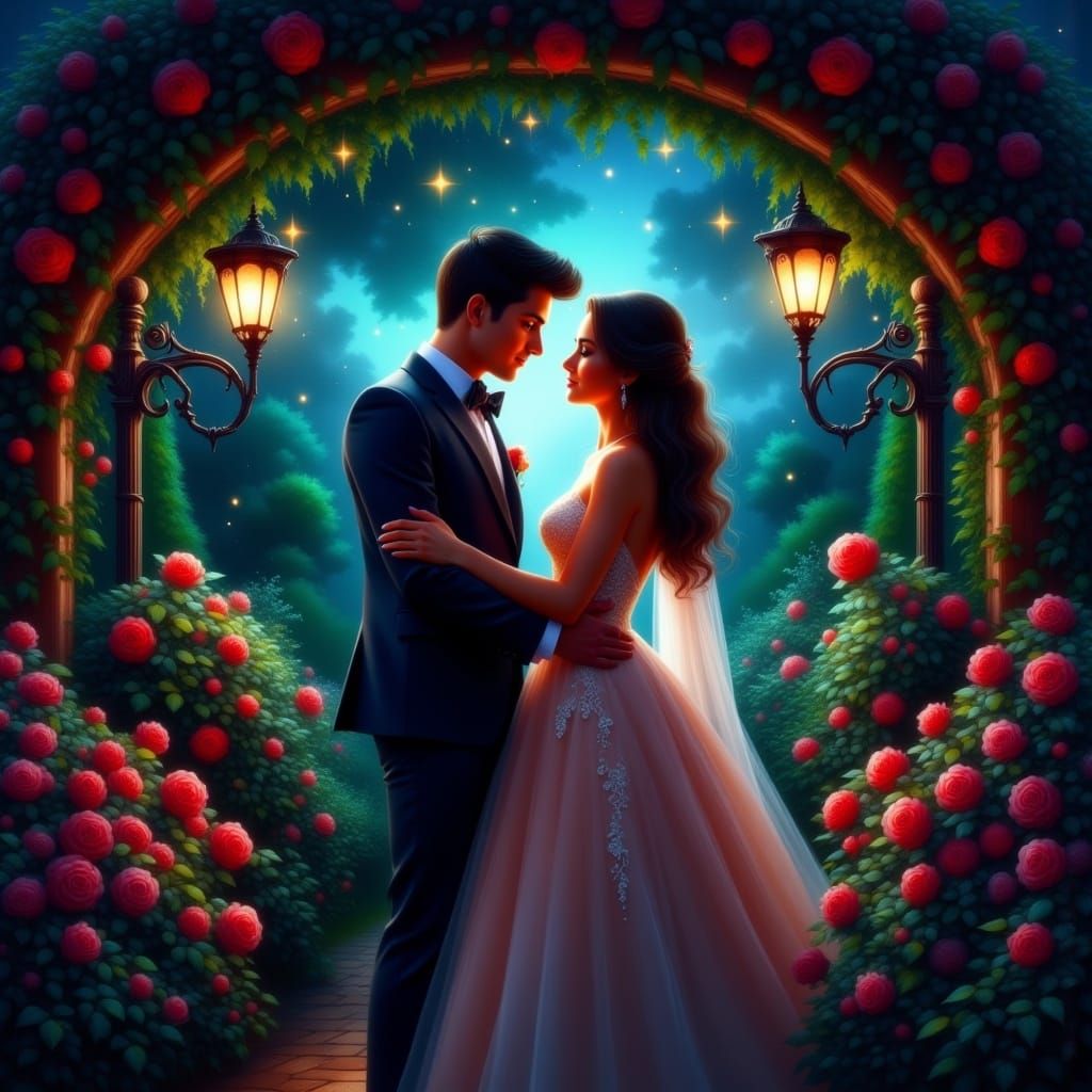 Secret Garden Meeting Under Twinkling Stars