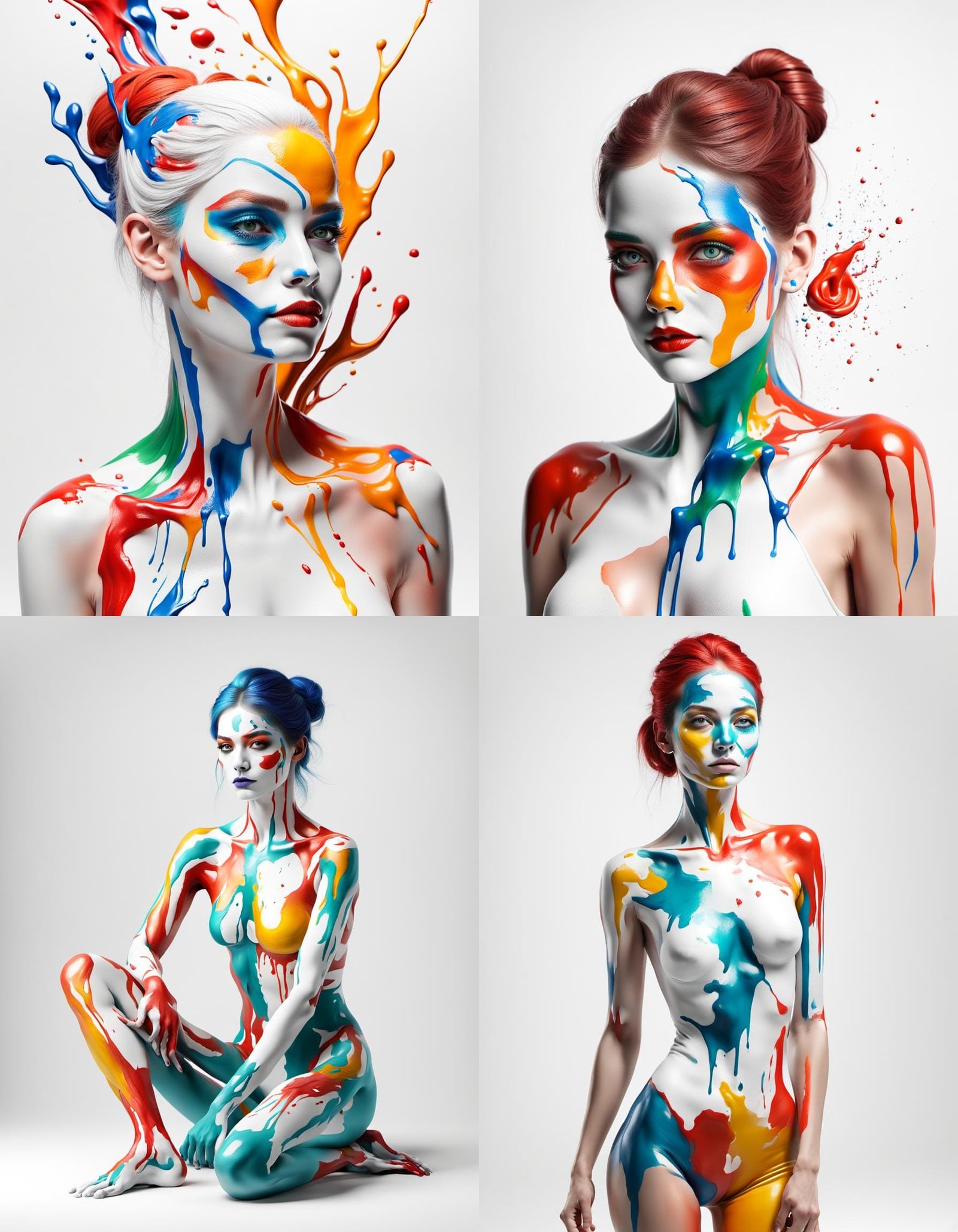 female body art painting