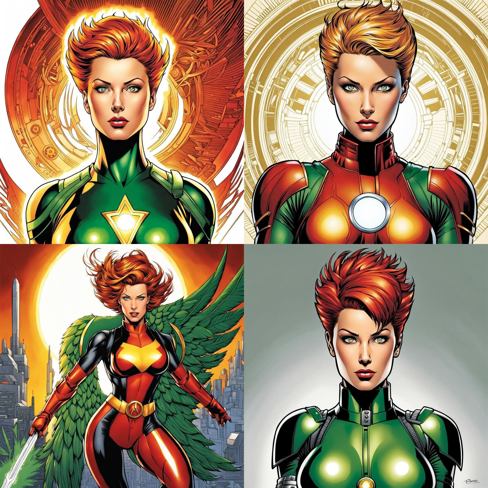 Rachel Summers Portrait in Comic Book Style