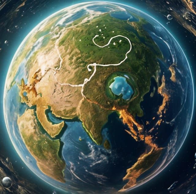 Primordial Earth: A Detailed Matte Painting