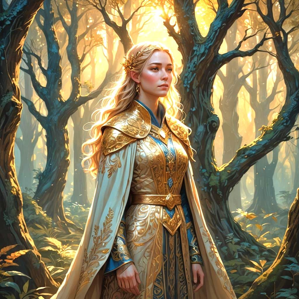 Kind Person with Round Face in Detailed Matte Painting